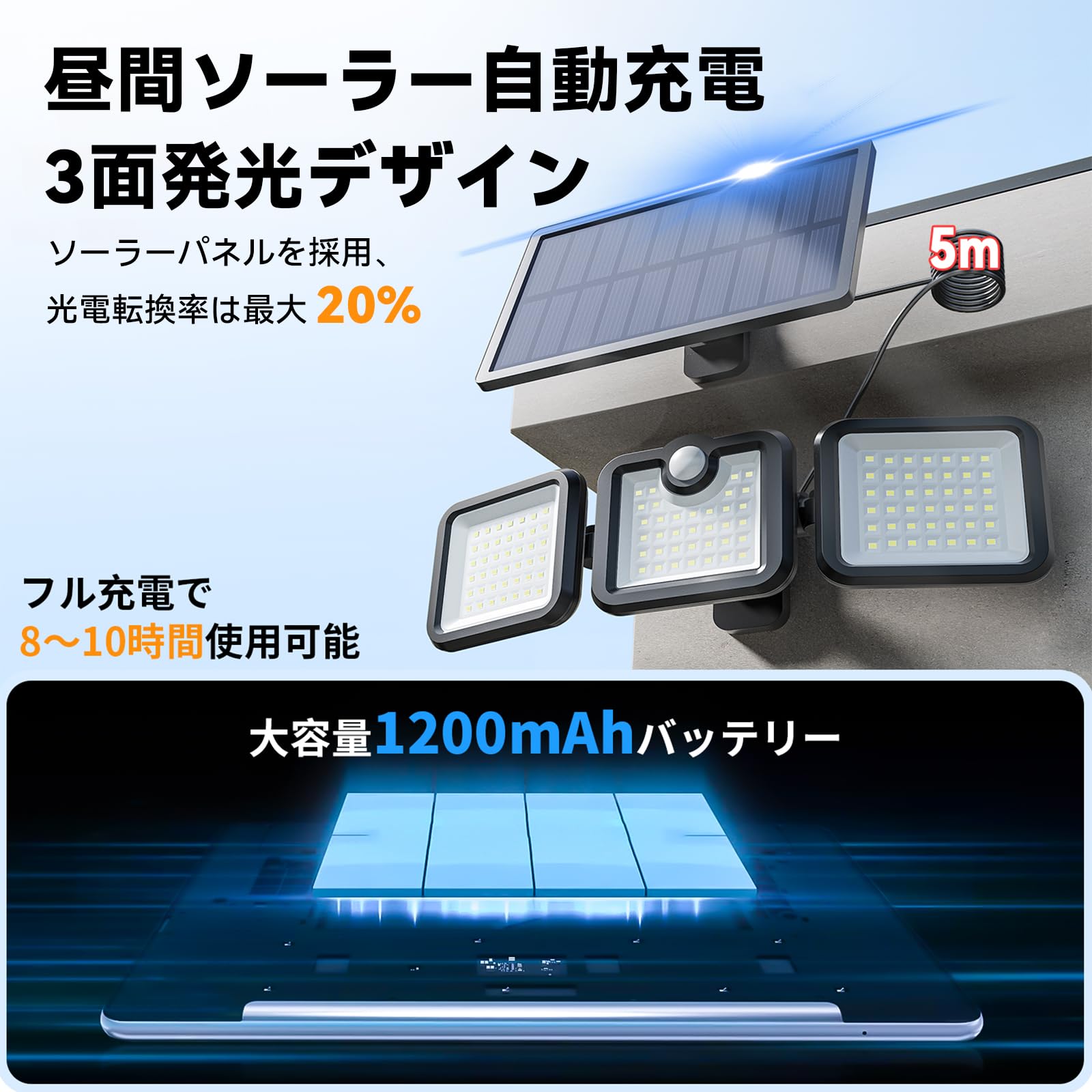 Amazon.co.jp : KOPOGU ソーラーライト 屋外 分離型 センサー